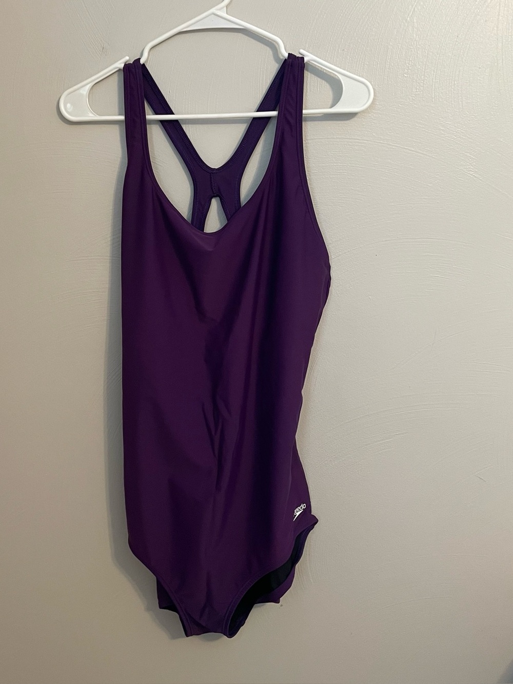 Purple Speedo one piece swimsuit size 38